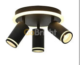 Lustra LED 56W Urban 3 Tipuri de Lumini Negru